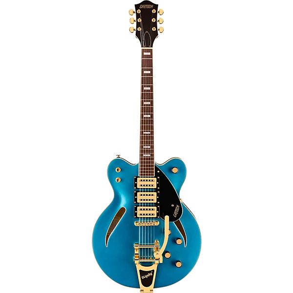Gretsch Guitars Streamliner Cat-Eye Limited-Edition Center Block Electric Guitar With Bigsby and Gold Hardware Riviera Blue